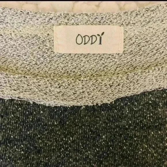 ODDY Gray Layered Tiered Polkadot Pullover Sweater - Picture 12 of 12